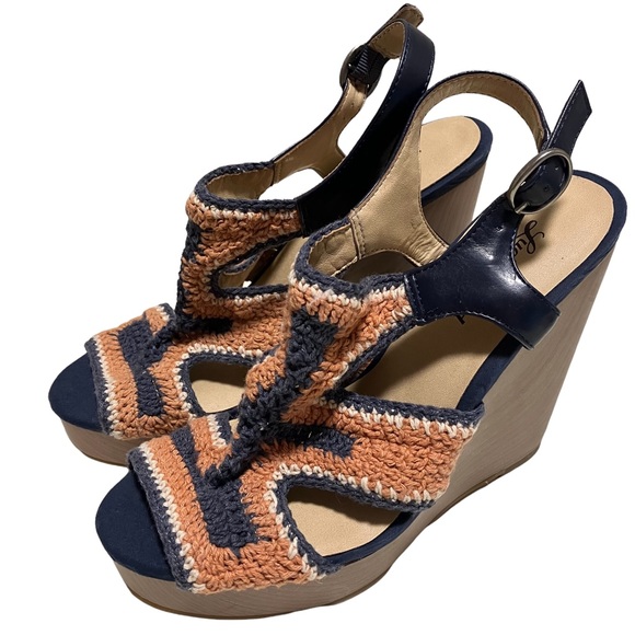 Lucky Brand Crochet Platform Wedges - Picture 7 of 12